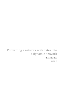 Converting a network with dates into a dynamic