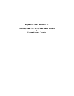 Feasibility Study for County Wide School Districts