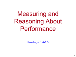 Measuring and Reasoning About Performance