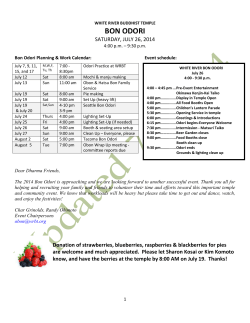 2014 Bon Odori Bulletin - White River Buddhist Temple