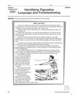 Identifying Figurative Language and Foreshadowing