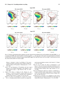 Fig. 8: Fraction of precipitation that originates from the Amazon basin