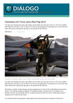 Dialogo Americas :: Colombia`s Air Force Joins Red Flag 2012