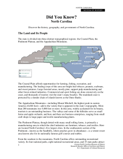 Did You Know? - ncmuseumofhistory.org