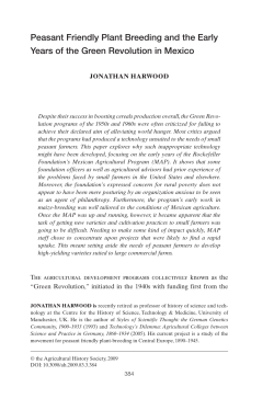 Peasant Friendly Plant Breeding and the Early Years of the Green