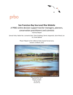 San Francisco Bay Sea-Level Rise Website A PRBO online decision
