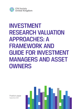 investment research valuation approaches