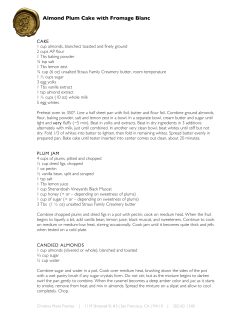 Almond Plum Cake with Fromage Blanc