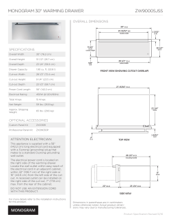 MONOGRAM 30" WARMING DRAWER ZW9000SJSS