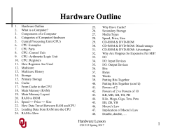 CS1313 Hardware Lesson