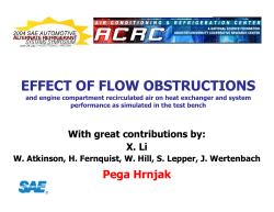 Effect of Flow Obstructions and engine compartment recirculated air