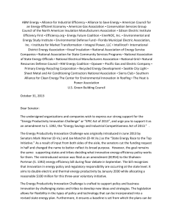 ABM Energy &bull; Alliance for Industrial Efficiency &bull; Alliance to Save