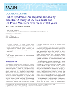 Hubris syndrome - Oxford Academic