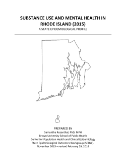 substance use and mental health in rhode island (2015)