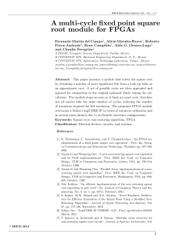 A multi-cycle fixed point square root module for FPGAs