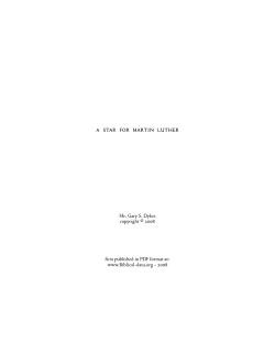 a star for martin luther - Biblical-data