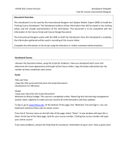 Storyboard Template Tool for Course
