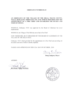 ORDINANCE NUMBER 56-10 AN ORDINANCE OF THE VILLAGE