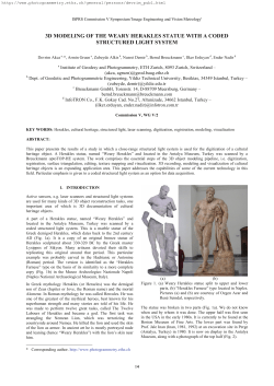 3d modeling of the weary herakles statue with a coded structured
