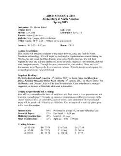 Archaeology 3110