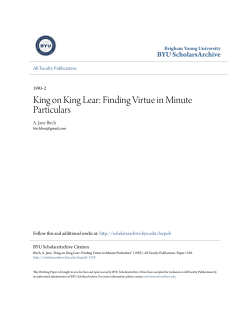 King on King Lear: Finding Virtue in Minute Particulars
