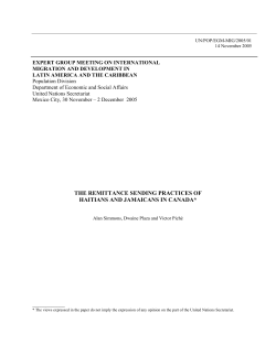 The remittance sending practices of Haitians and Jamaicans in