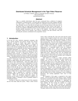 Distributed Schedule Management in the Tiger Video Fileserver