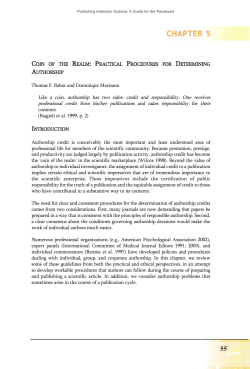 Practical Procedures for Determining Authorship