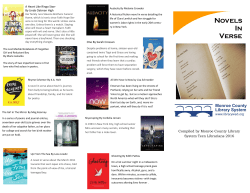 Novels In Verse - Fairport Public Library