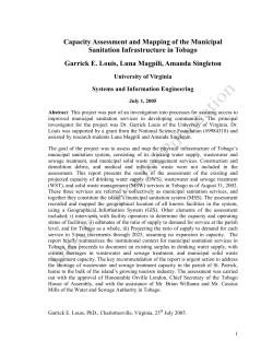 Capacity Assessment and Mapping of the Municipal Sanitation