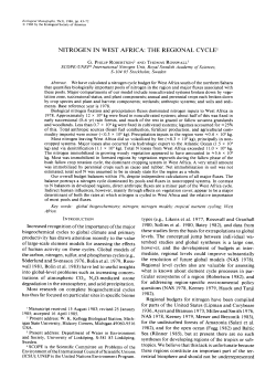 nitrogen in west africa: the regional cycle