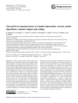The leaf-level emission factor of volatile isoprenoids