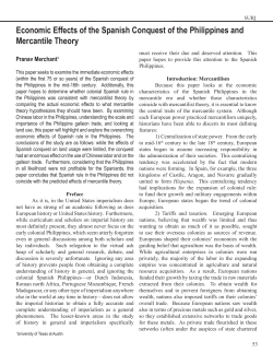 Economic Effects of the Spanish Conquest of the Philippines and
