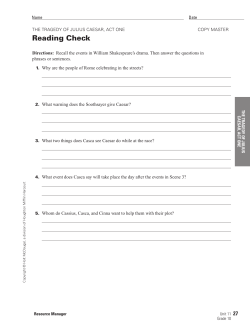 Julius Caesar - Act I Reading Questions, Holt