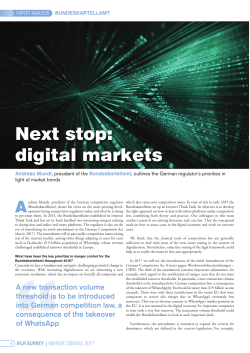 Next stop: digital markets