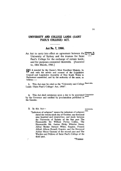 University and College Lands (Saint Paul`s College)