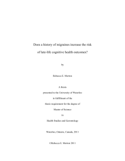 Does a history of migraines increase the risk of late-life