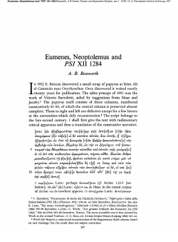 Eumenes, Neoptolemus and PSI XII 1284 AB Bosworth