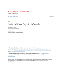 Racial and Caste Prejudice in Somalia