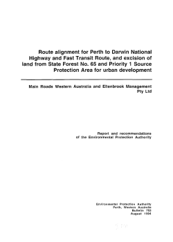 Route alignment for Perth to Darwin National Highway