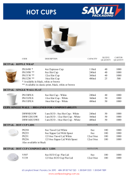 HOT CUPS - Savill Packaging