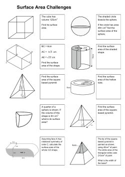 Surface Area Challenges