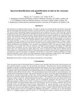 Spectral identification and quantification of salts in the Atacama Desert