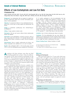 Effects of Low-Carbohydrate and Low-Fat Diets