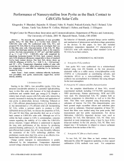 Performance of nanocrystalline iron pyrite as the back contact to