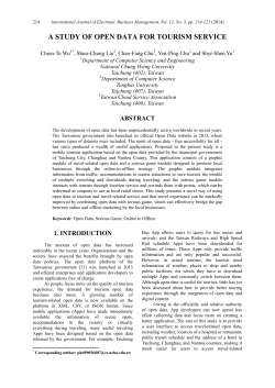 a study of open data for tourism service