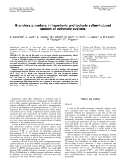 Granulocyte markers in hypertonic and isotonic