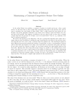 The Power of Deferral: Maintaining a Constant