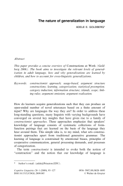 The nature of generalization in language
