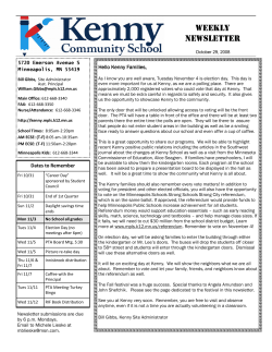 Weekly Newsletter - Kenny School!
